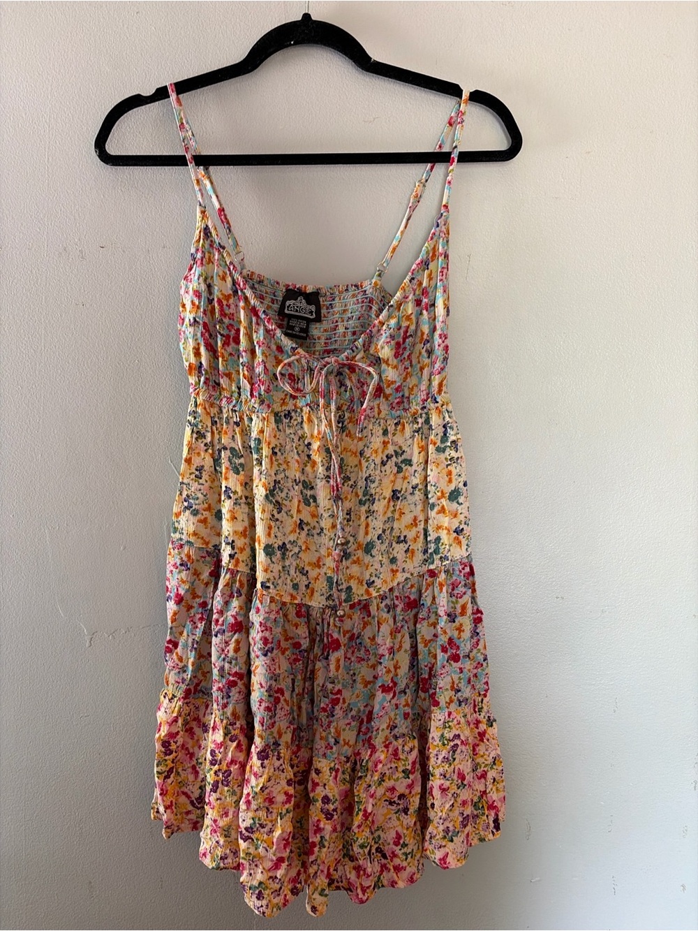 Angie Yellow Floral Tiered Sundress